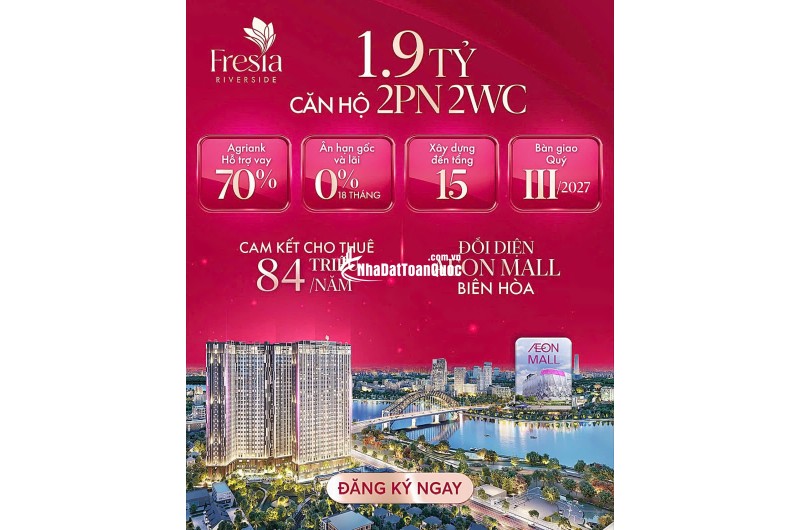 CĂN HỘ CAO NHẤT TP BIÊN HÒA 30 TẦNG VIEW SÔNG ĐỒNG NAI ĐỐI DIỆN AEON MALL ĐANG XÂY DỰNG